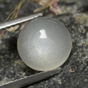 Pietra di luna naturale bianco da 2,73 ct, taglio rotondo, traslucido