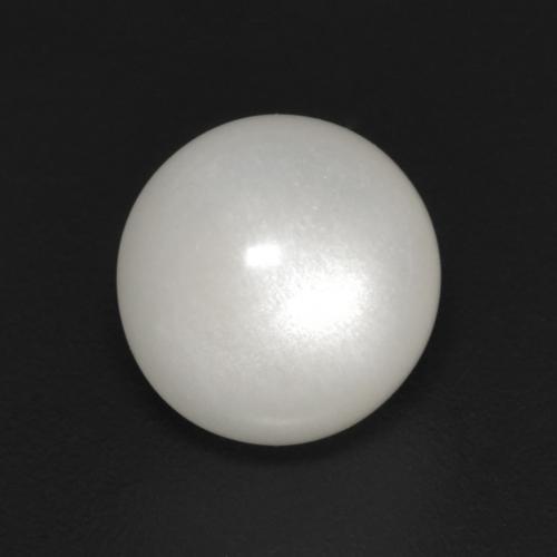 Pietra di luna bianco perla naturale da 2.40 ct, Taglio rotondo, Traslucido