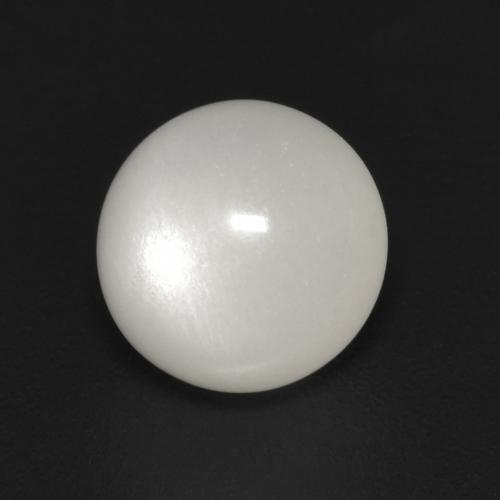 Pietra di luna bianco perla naturale da 2.40 ct, Taglio rotondo, Traslucido
