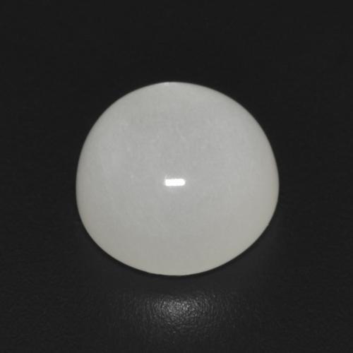 Pietra di luna bianco perla naturale da 2.40 ct, Taglio rotondo, Traslucido