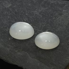 Pietra di luna naturale bianco da 2,68 ct, taglio ovale, traslucido