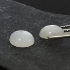 Pietra di luna naturale bianco da 2,68 ct, taglio ovale, traslucido