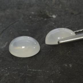 Pietra di luna naturale bianco da 2,79 ct, taglio ovale, traslucido