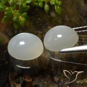 Gemme di Pietra di luna Bianco caldo naturale da 3.27 ct, Taglio ovale, Traslucido