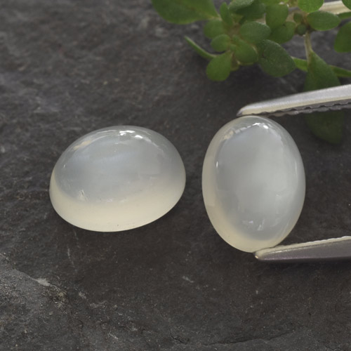 Pietra di luna naturale bianco da 3,14 ct, taglio ovale, traslucido