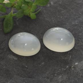 Pietra di luna naturale bianco da 3,14 ct, taglio ovale, traslucido