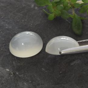 Pietra di luna naturale bianco da 3,14 ct, taglio ovale, traslucido
