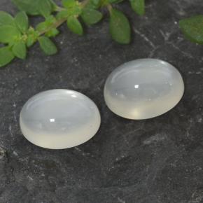 Pietra di luna naturale bianco da 3,19 ct, taglio ovale, traslucido