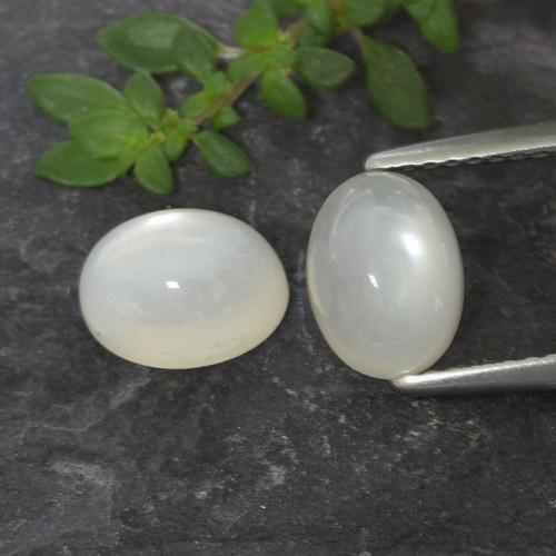 Pietra di luna naturale bianco da 3,32 ct, taglio ovale, traslucido