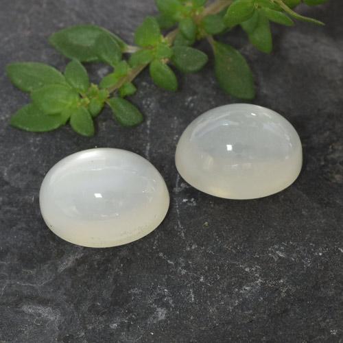 Pietra di luna naturale bianco da 3,32 ct, taglio ovale, traslucido