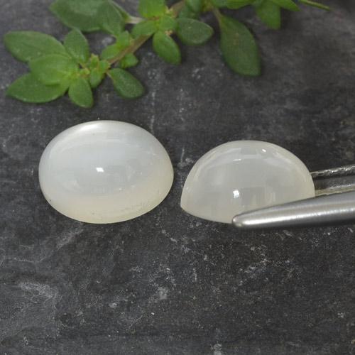 Pietra di luna naturale bianco da 3,32 ct, taglio ovale, traslucido