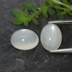 Pietra di luna naturale bianco da 2,71 ct, taglio ovale, traslucido