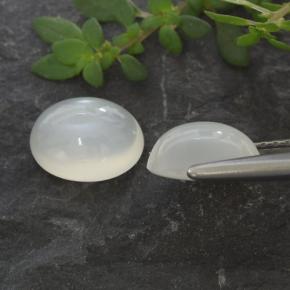 Pietra di luna naturale bianco da 2,71 ct, taglio ovale, traslucido