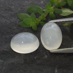 Pietra di luna naturale bianco da 3,16 ct, taglio ovale, traslucido