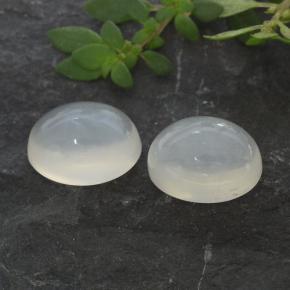 Pietra di luna naturale bianco da 3,16 ct, taglio ovale, traslucido