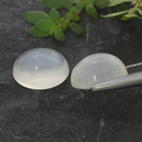 Pietra di luna naturale bianco da 3,16 ct, taglio ovale, traslucido