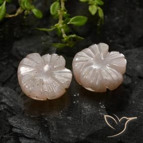 Gemme di Pietra di luna Marrone Caramello Chiaro naturale da 5.08 ct, Taglio a fiore, Traslucido