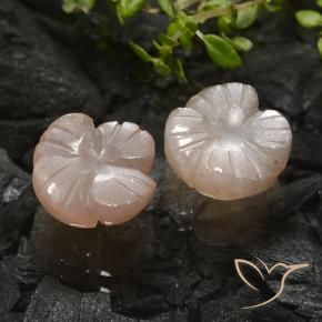 Gemme di Pietra di luna Marrone Caramello Chiaro naturale da 5.09 ct, Taglio a fiore, Traslucido