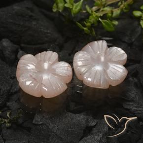 Gemme di Pietra di luna Marrone Caramello Chiaro naturale da 6.87 ct, Taglio a fiore, Traslucido