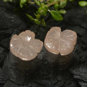 Pietra di luna naturale marrone da 2,08 ct, taglio fiore, traslucido