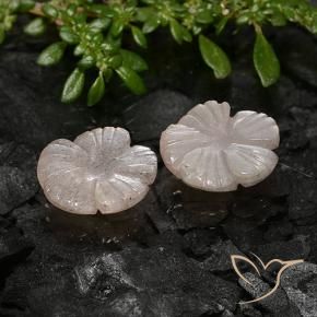 Gemme di Pietra di luna Marrone Chiaro Di Arachidi naturale da 4.91 ct, Taglio a fiore, Traslucido