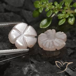 Gemme di Pietra di luna Marrone Caramello Chiaro naturale da 4.41 ct, Taglio a fiore, Traslucido