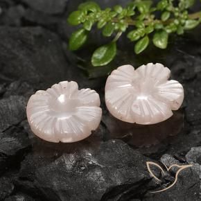 Gemme di Pietra di luna Marrone Molto Chiaro naturale da 7.56 ct, Taglio a fiore, Traslucido