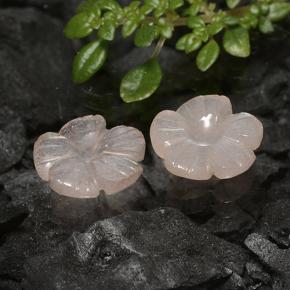 Gemme di Pietra di luna Marrone Molto Chiaro naturale da 3.10 ct, Taglio a fiore, Traslucido