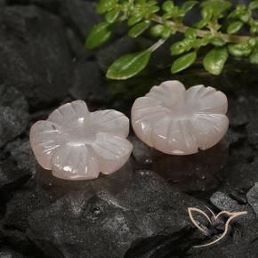Gemme di Pietra di luna Marrone Caramello Chiaro naturale da 4.83 ct, Taglio a fiore, Traslucido