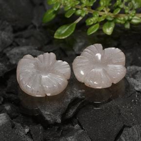 Pietra di luna naturale marrone da 6,57 ct, taglio fiore, traslucido