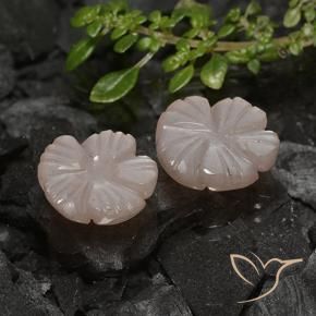 Gemme di Pietra di luna Marrone chiaro naturale da 6.44 ct, Taglio a fiore, Traslucido