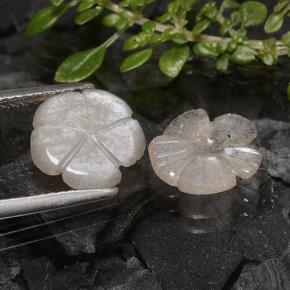 Pietra di luna naturale marrone da 2,72 ct, taglio fiore, traslucido
