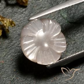 Pietra di luna Marrone Caramello Chiaro naturale da 4.02 ct, Taglio a fiore, Traslucido