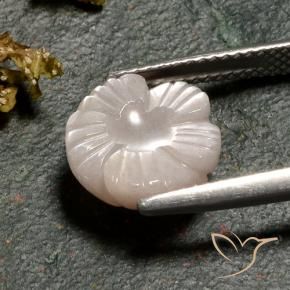Pietra di luna Marrone Caramello Chiaro naturale da 4.02 ct, Taglio a fiore, Traslucido