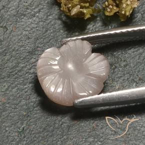 Pietra di luna Marrone Caramello Chiaro naturale da 3.00 ct, Taglio a fiore, Traslucido