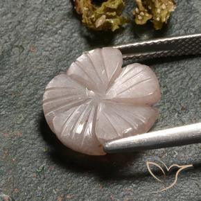 Pietra di luna Marrone Caramello Chiaro naturale da 6.77 ct, Taglio a fiore, Traslucido