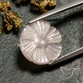 Pietra di luna Marrone Molto Chiaro naturale da 4.86 ct, Taglio a fiore, Traslucido