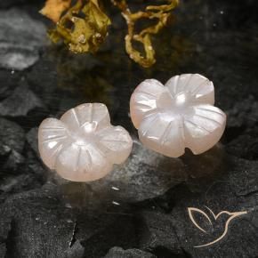 Gemme di Pietra di luna Marrone Caramello Chiaro naturale da 2.32 ct, Taglio a fiore, Traslucido