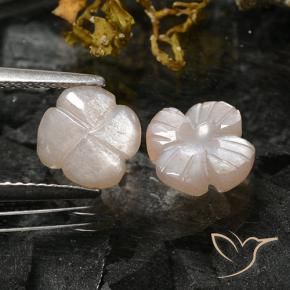 Gemme di Pietra di luna Marrone Caramello Chiaro naturale da 2.32 ct, Taglio a fiore, Traslucido