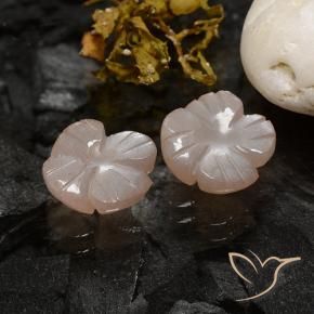 Gemme di Pietra di luna Marrone Caramello Chiaro naturale da 3.44 ct, Taglio a fiore, Traslucido