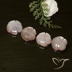 Gemme di Pietra di luna Rosa Molto Chiaro naturale da 14.06 ct, Taglio a fiore, Traslucido