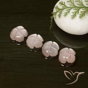 Gemme di Pietra di luna Rosa Molto Chiaro naturale da 7.22 ct, Taglio a fiore, Traslucido