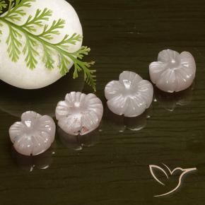 Gemme di Pietra di luna Rosa Molto Chiaro naturale da 14.05 ct, Taglio a fiore, Traslucido