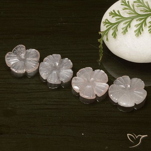6.29ctw Naturale Marrone Caramello Chiaro Pietra di luna, Taglio a fiore, Traslucido