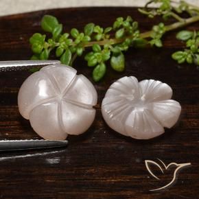 Gemme di Pietra di luna Marrone Caramello Chiaro naturale da 10.66 ct, Taglio a fiore, Traslucido