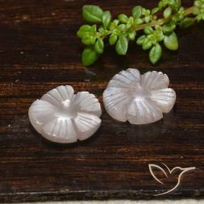 Gemme di Pietra di luna Marrone Molto Chiaro naturale da 6.11 ct, Taglio a fiore, Traslucido