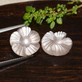 Pietra di luna naturale marrone da 9,95 ct, taglio fiore, traslucido