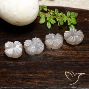 Gemme di Pietra di luna Marrone Caramello Chiaro naturale da 7.00 ct, Taglio a fiore, Traslucido