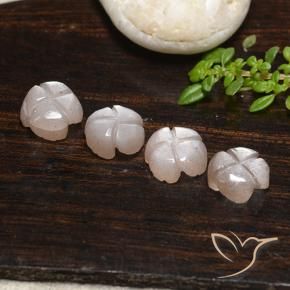 Gemme di Pietra di luna Marrone Molto Chiaro naturale da 5.37 ct, Taglio a fiore, Traslucido