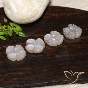 Gemme di Pietra di luna Marrone Caramello Chiaro naturale da 5.18 ct, Taglio a fiore, Traslucido